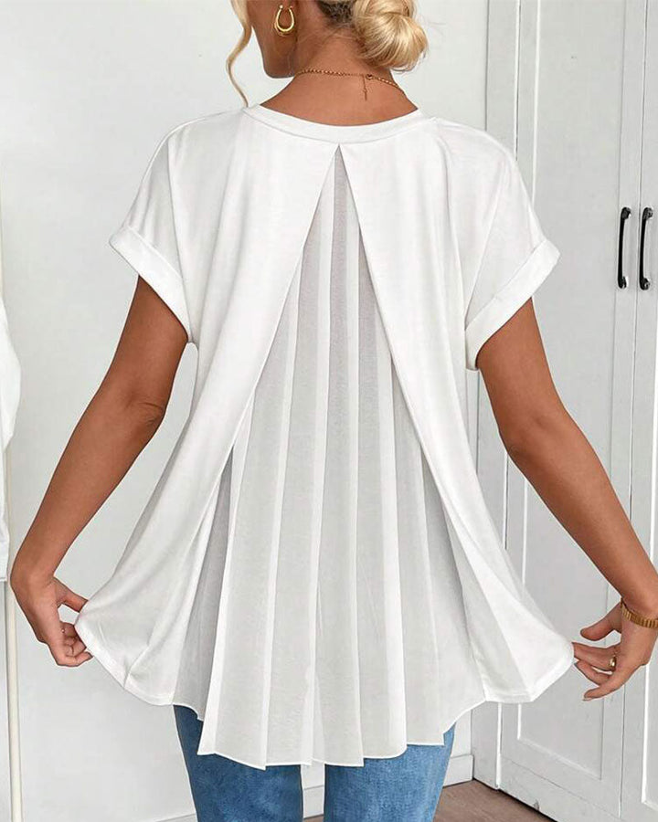 April | Patchwork V-Neck Blouse