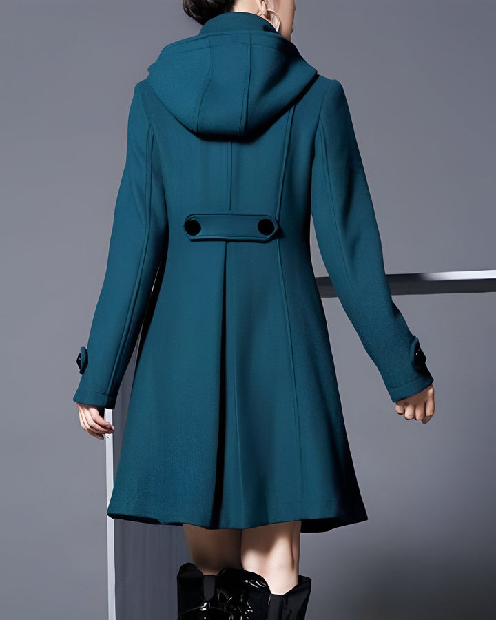 Corinne | Elegant Button-Up Hooded Winter Coat