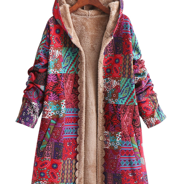 Rheighan | Cozy Bohemian Patchwork Hooded Jacket