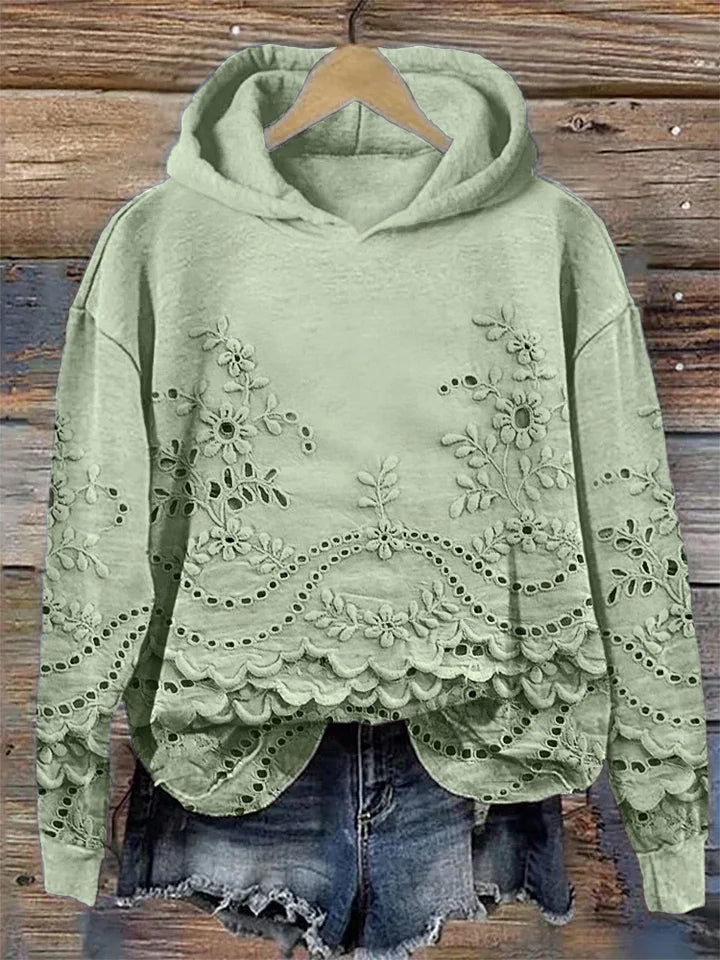 Jolene | Casual Embroidered Pullover Hoodie