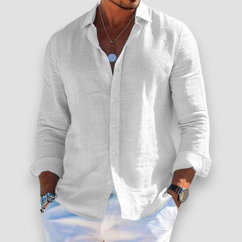 David | Solid Color Buttoned Shirt