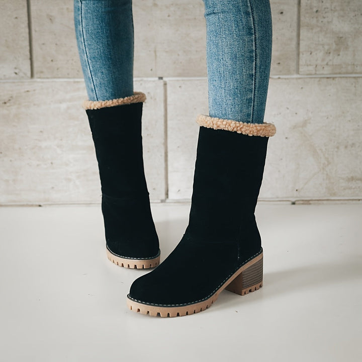 Melina | Stylish Block-Heel Winter Boots