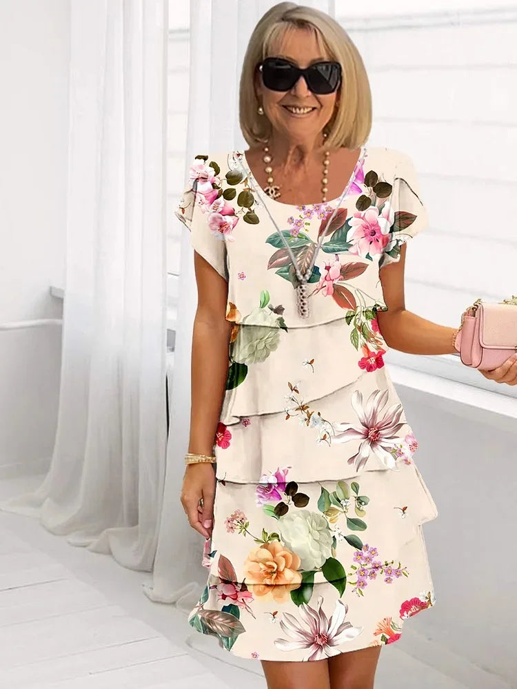 Fiara | Floral Elegance Midi Dress