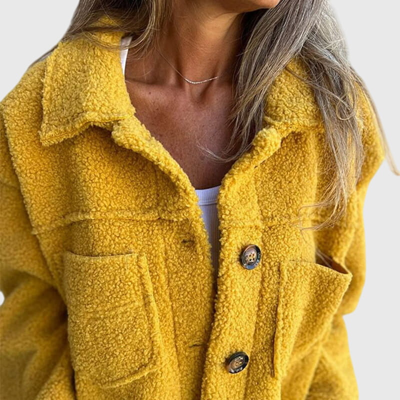 Yara | Cozy Button Front Teddy Jacket