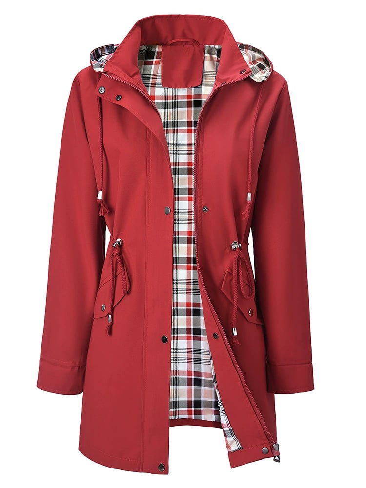 Sierra | Waterproof Plaid Rain Jacket