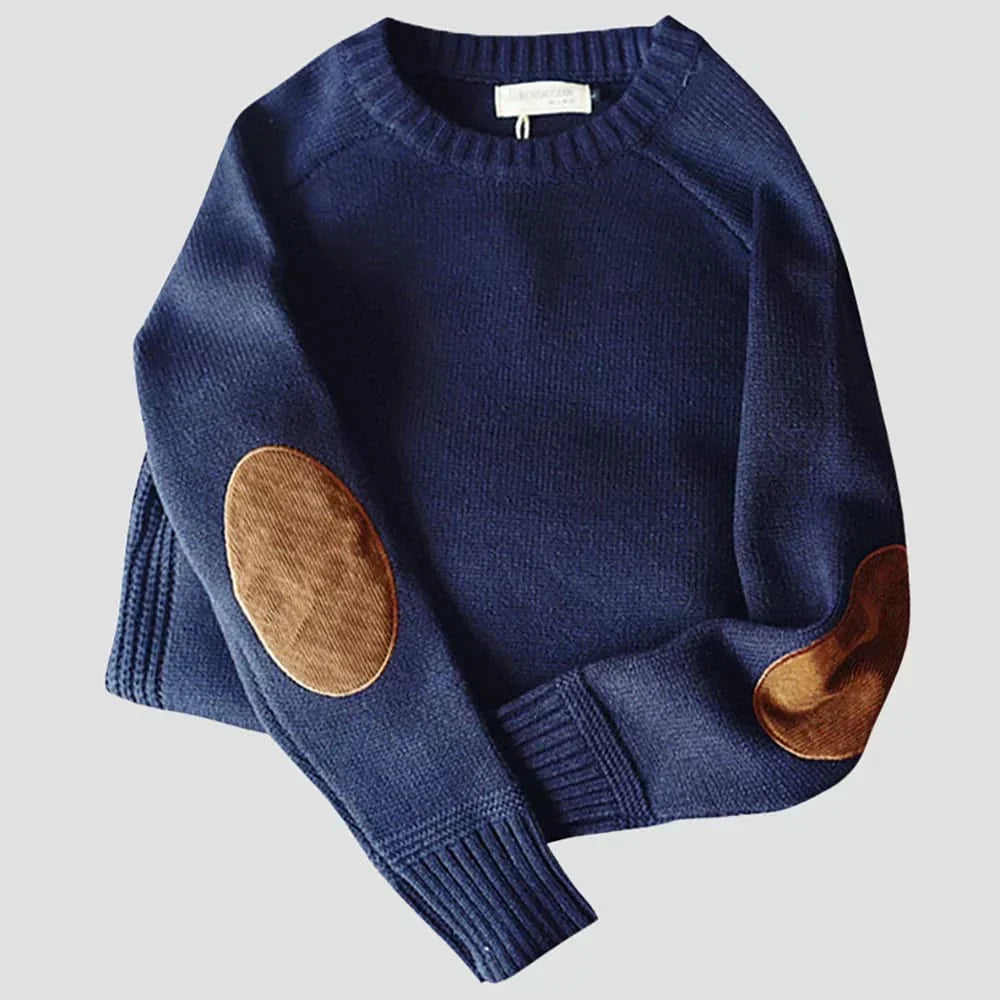 Cortina | Vintage Wool Knit Sweater with Elbow Patches