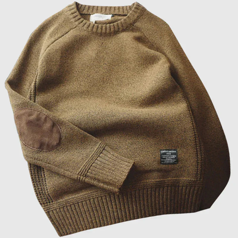 Cortina | Vintage Wool Knit Sweater with Elbow Patches