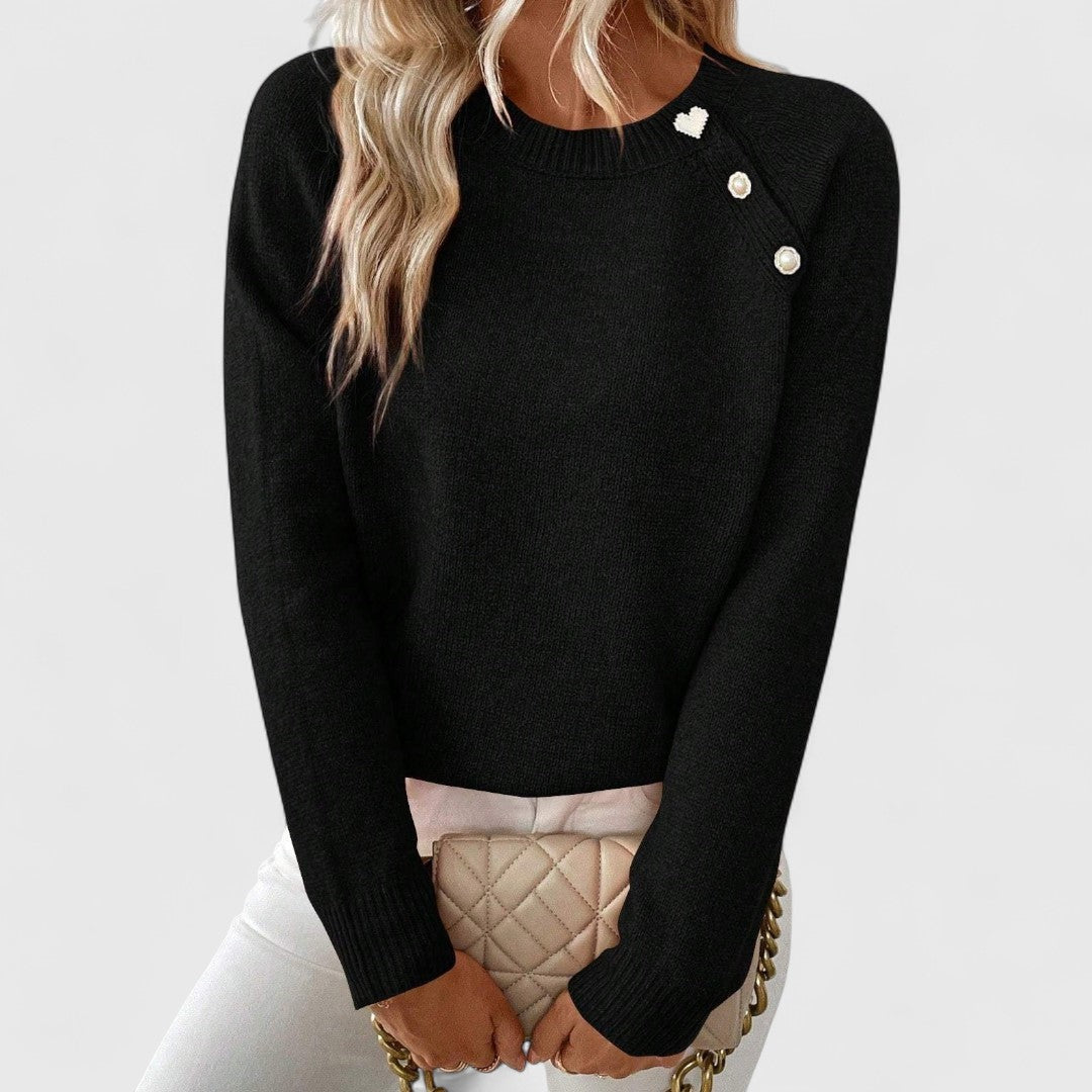 Nivelle | Timeless Button-Trim Asymmetric Sweater