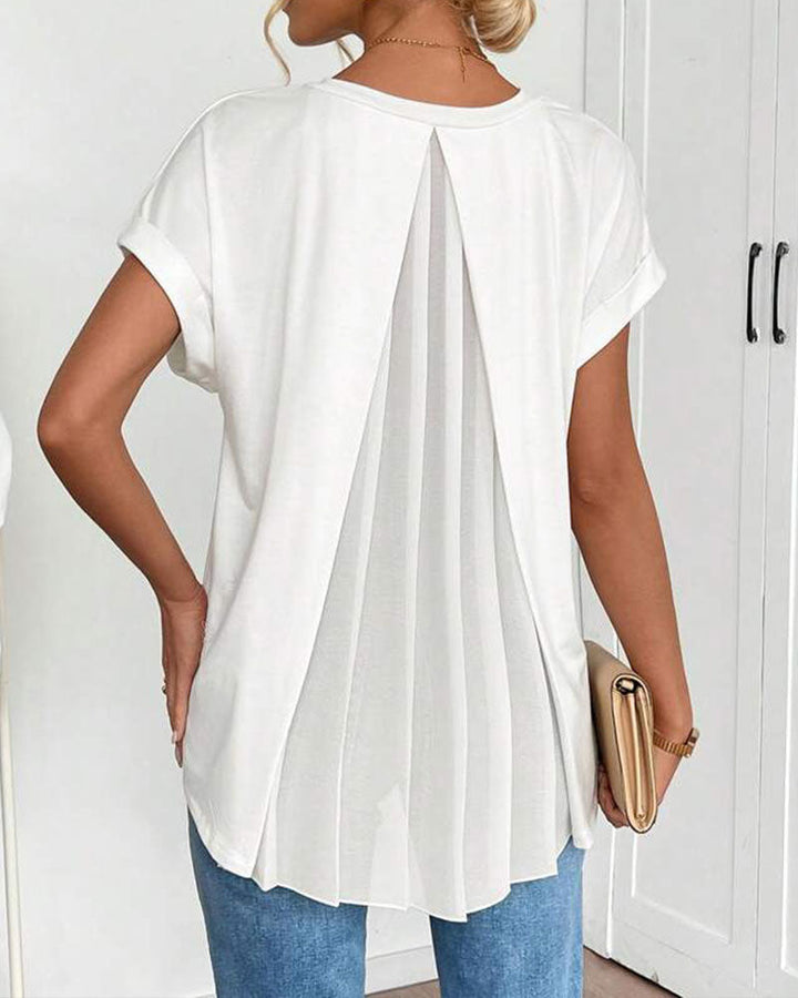 April | Patchwork V-Neck Blouse