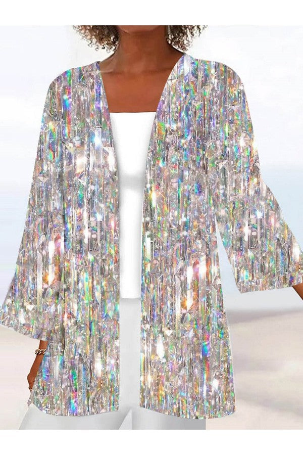 Kornelia | Elegant Long-Sleeve Kimono with Sequin Design