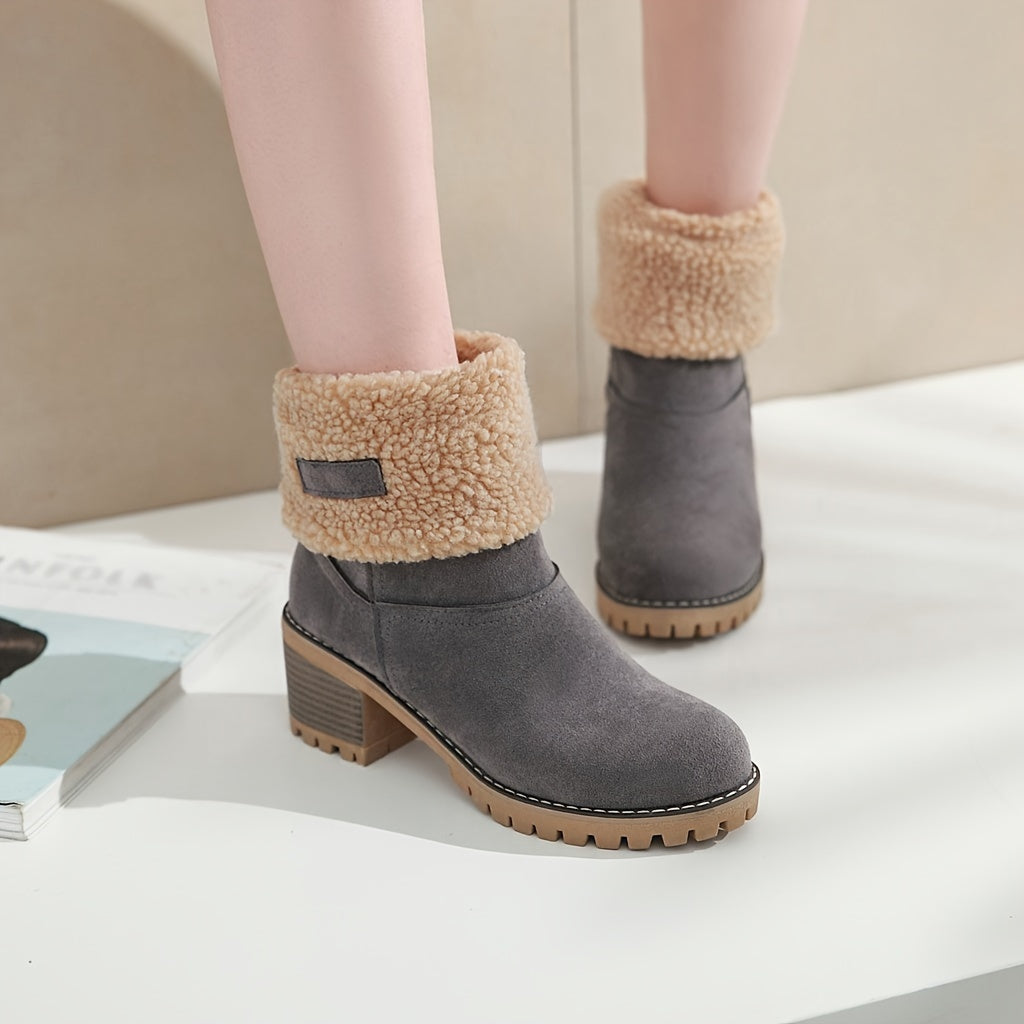 Melina | Stylish Block-Heel Winter Boots