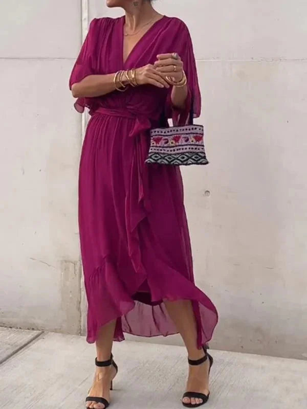 Ramila | Elegant Flowy V-Neck Dress