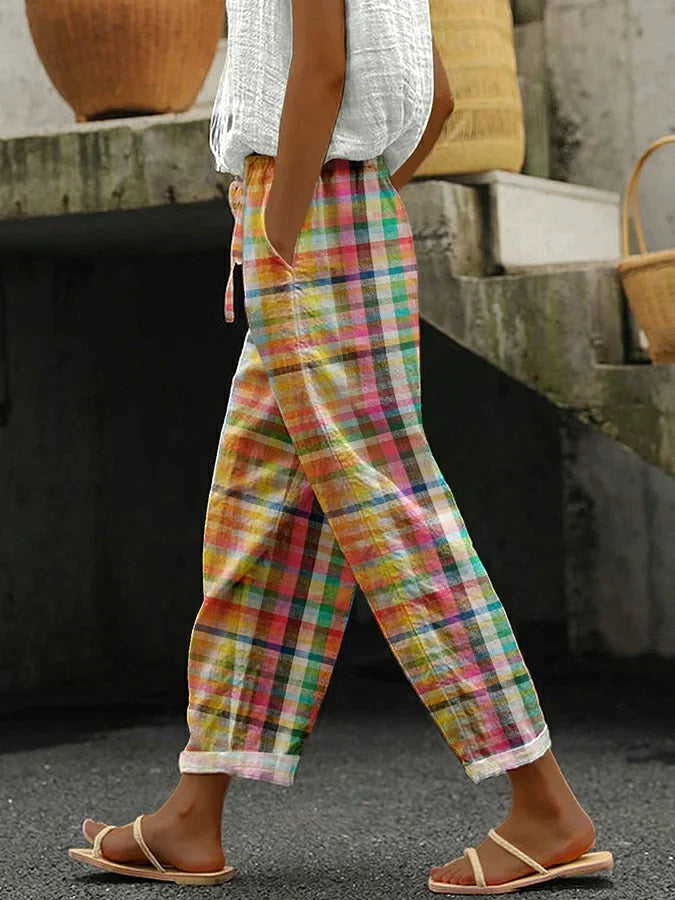 Nichole | Classic Checkered Comfort Pants