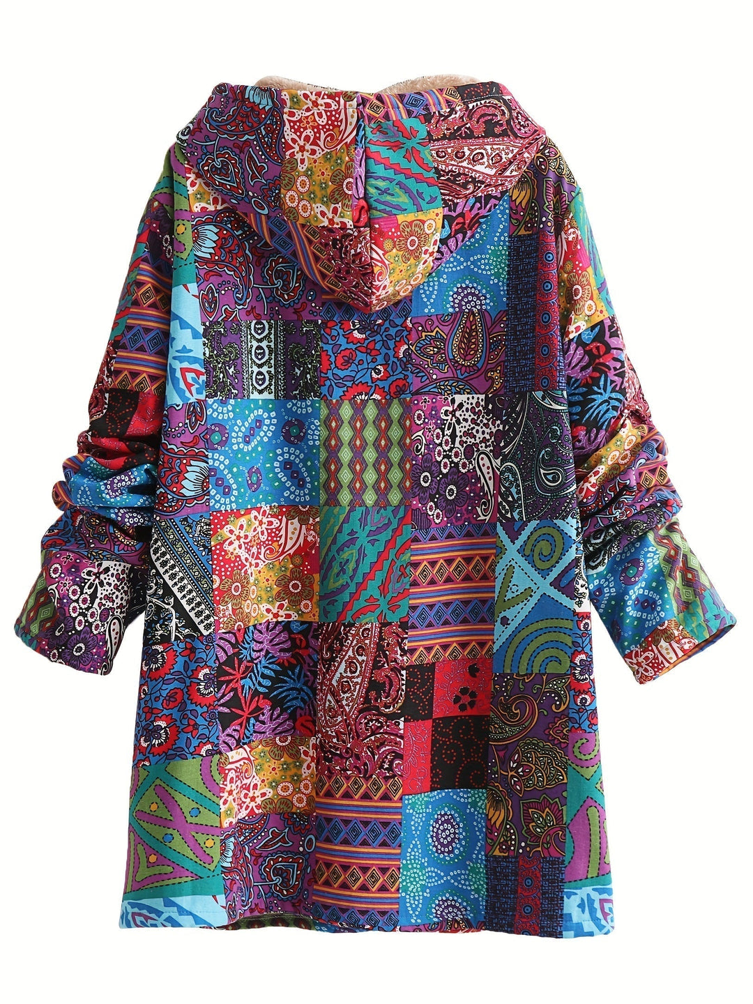 Rheighan | Cozy Bohemian Patchwork Hooded Jacket