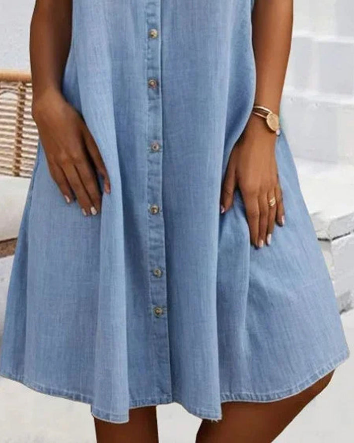 Janelle | Button Denim Dress