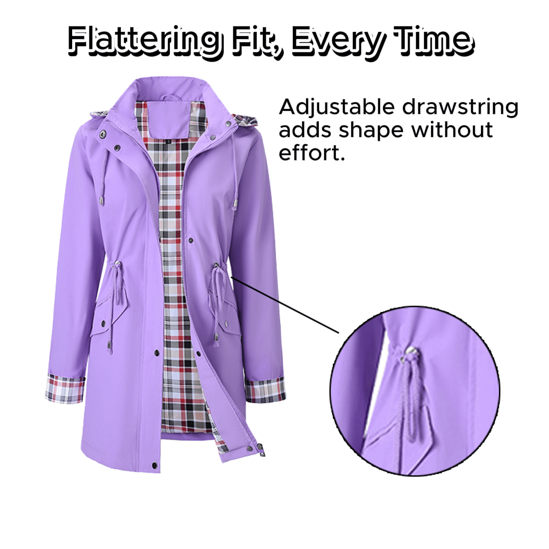 Sierra | Waterproof Plaid Rain Jacket
