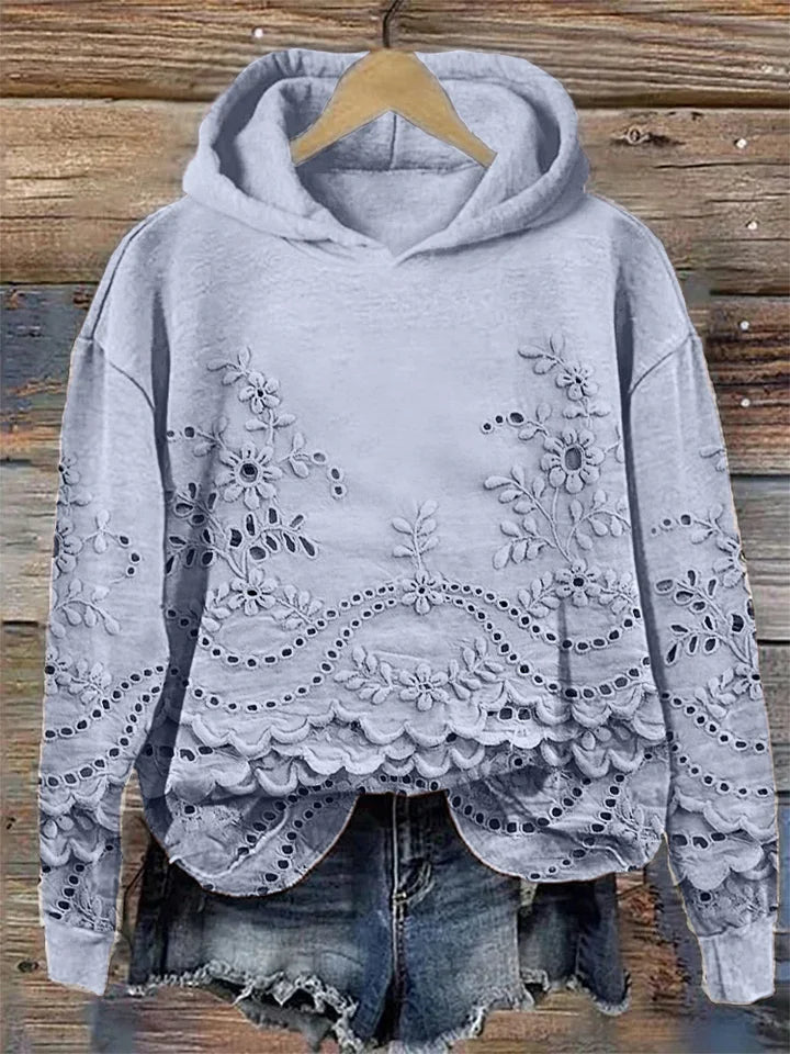 Jolene | Casual Embroidered Pullover Hoodie