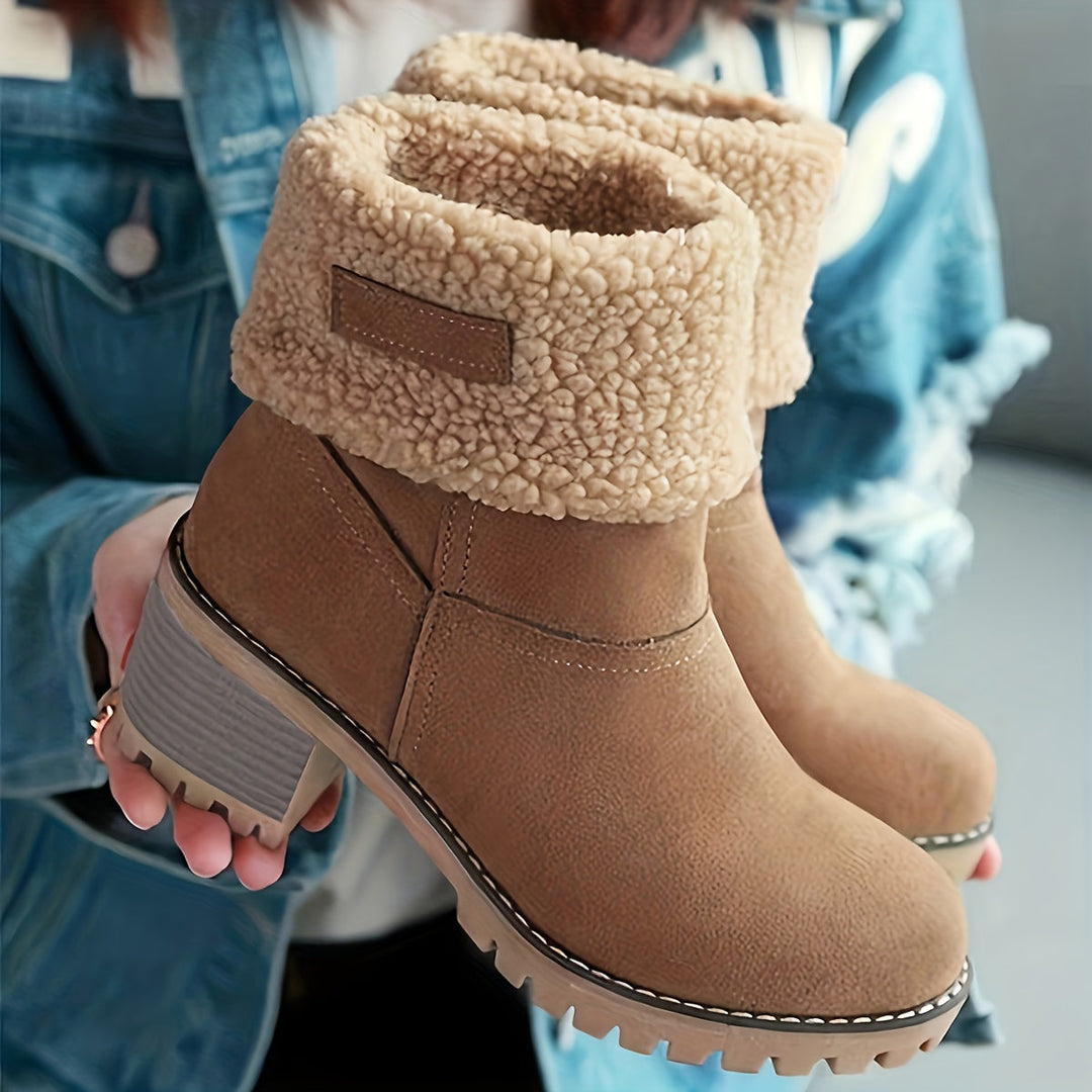 Melina | Stylish Block-Heel Winter Boots