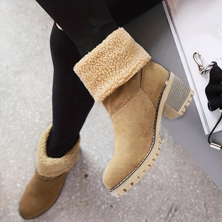 Melina | Stylish Block-Heel Winter Boots