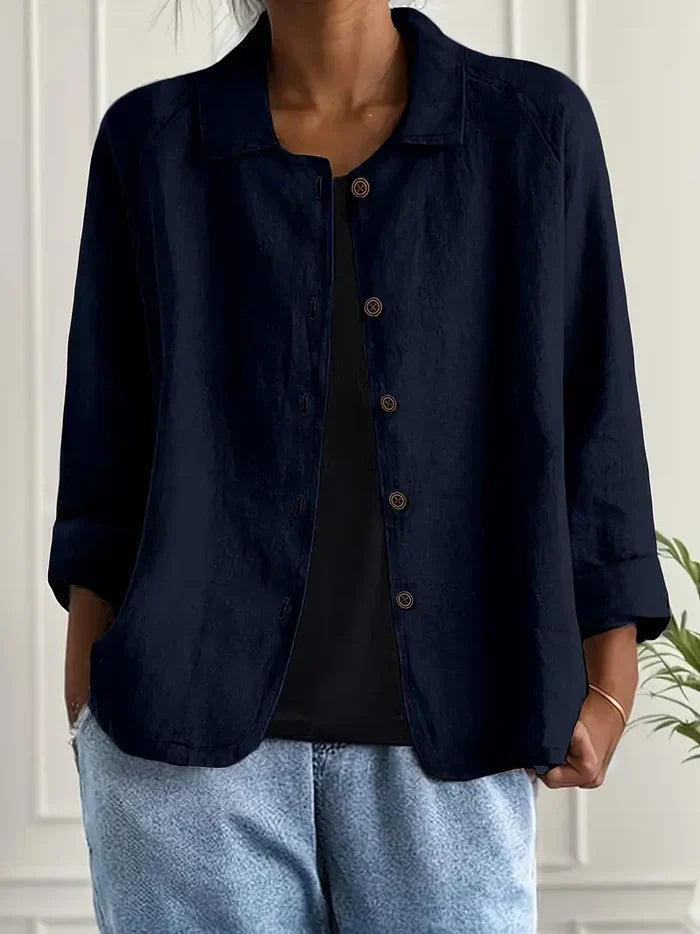 Harper | Minimalist Lightweight Collared Top