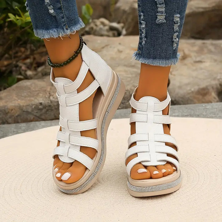 Irica | Rhinestone Strappy Sandals