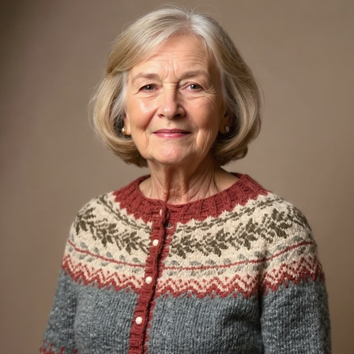 Atasha | Vintage Patterned Cozy Knit Cardigan