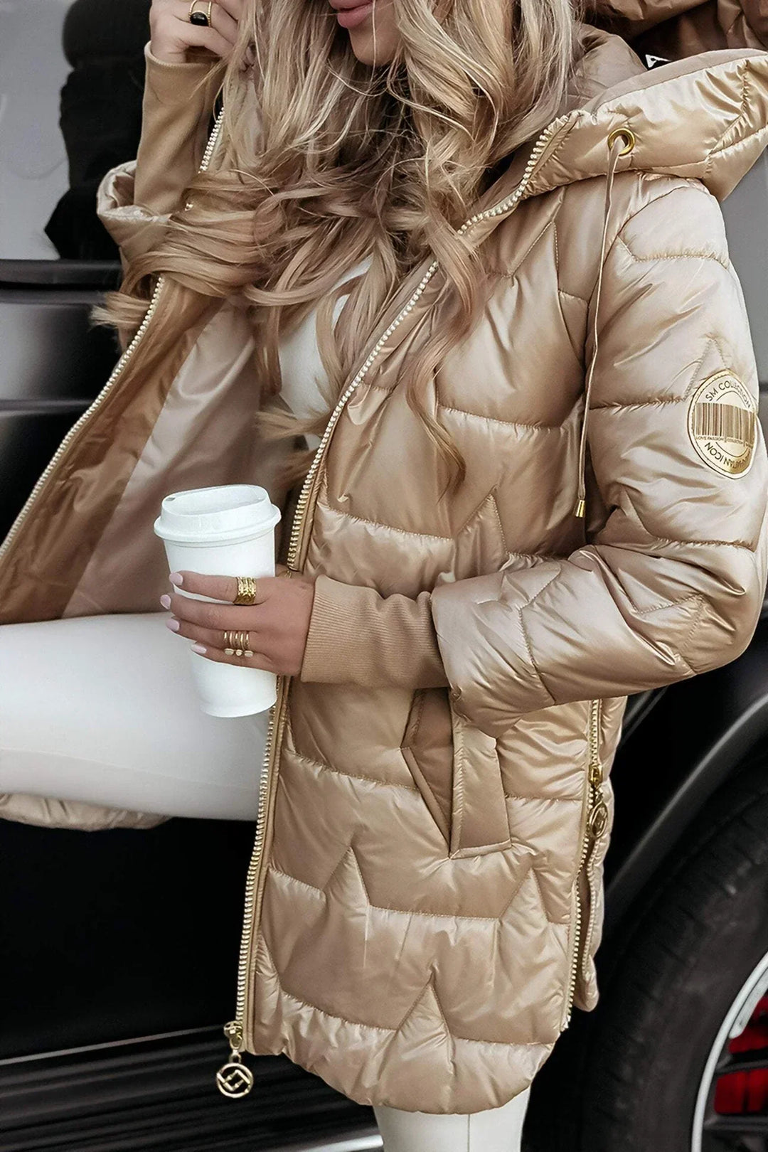 Nolwen | Elegant Winter Coat with Hood and Light Padding