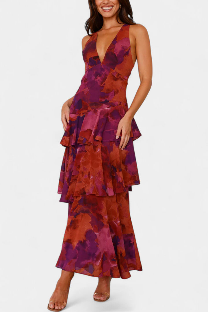 Margareth | Flowy V-Neck Dress