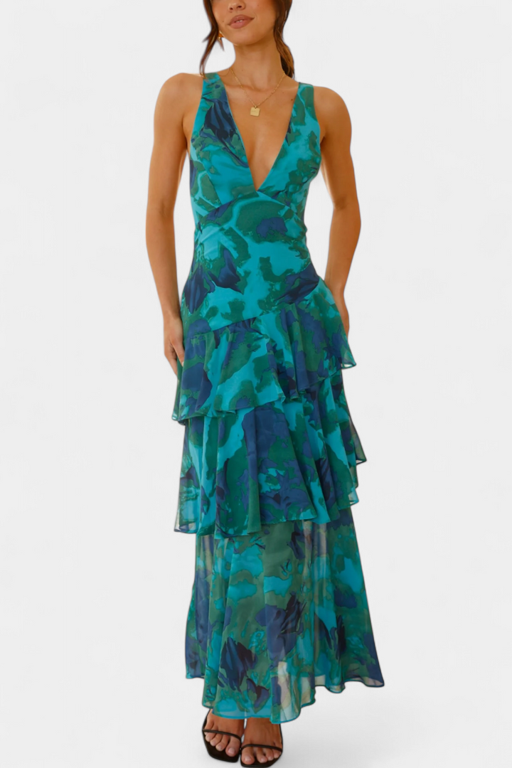 Margareth | Flowy V-Neck Dress