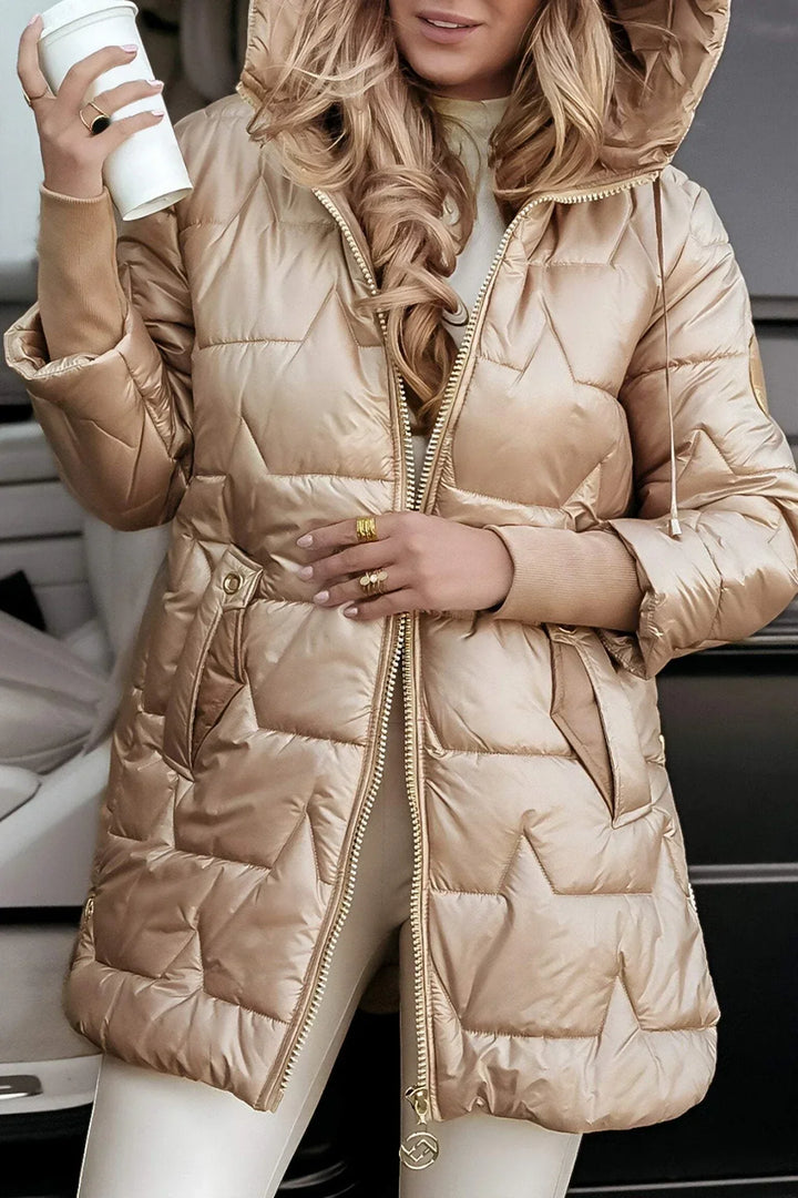 Nolwen | Elegant Winter Coat with Hood and Light Padding