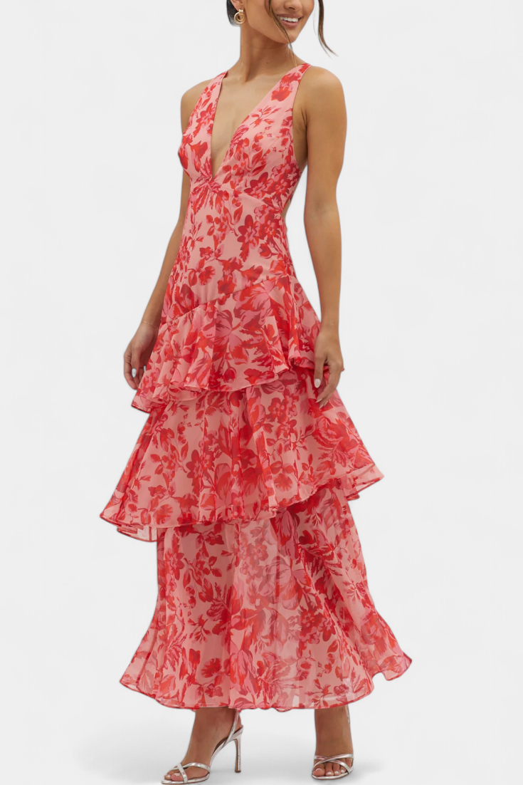 Margareth | Flowy V-Neck Dress