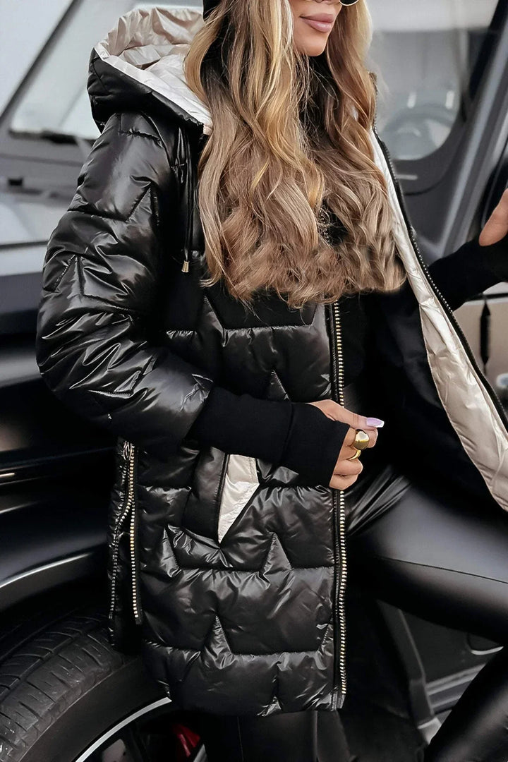Nolwen | Elegant Winter Coat with Hood and Light Padding