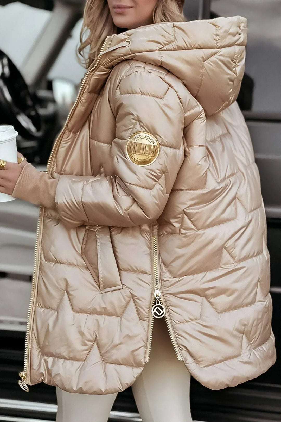 Nolwen | Elegant Winter Coat with Hood and Light Padding