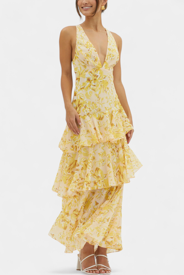 Margareth | Flowy V-Neck Dress