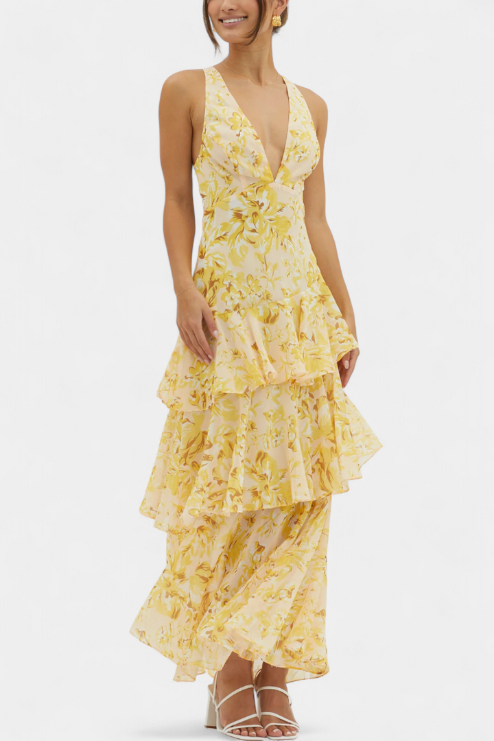 Margareth | Flowy V-Neck Dress