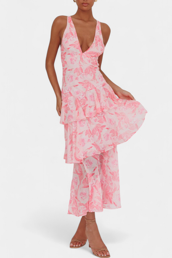 Margareth | Flowy V-Neck Dress