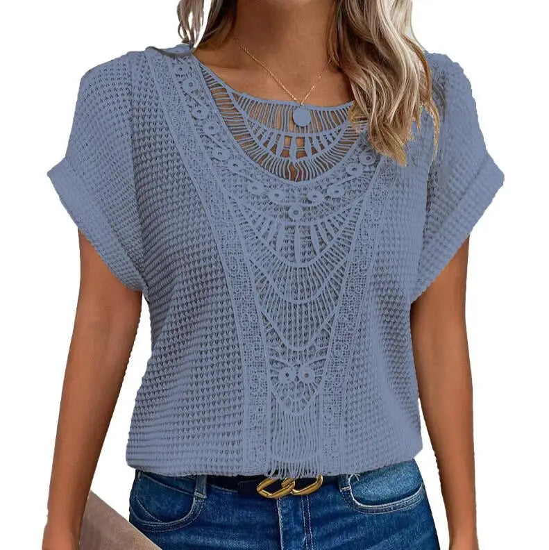 Elica | Round Neck Boho Top