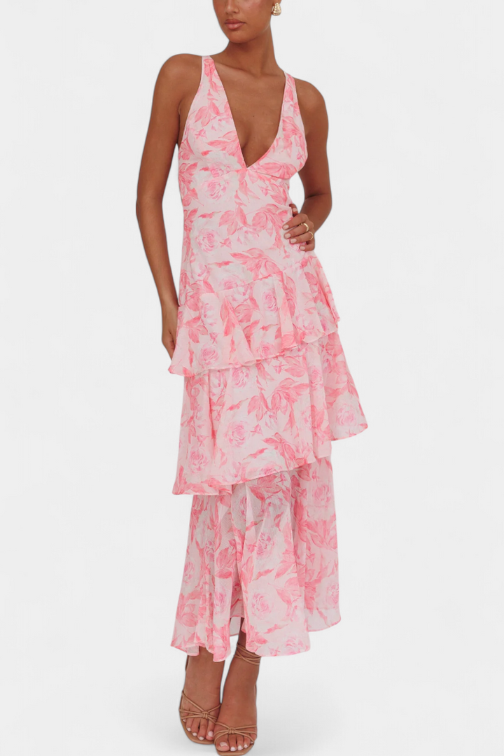 Margareth | Flowy V-Neck Dress