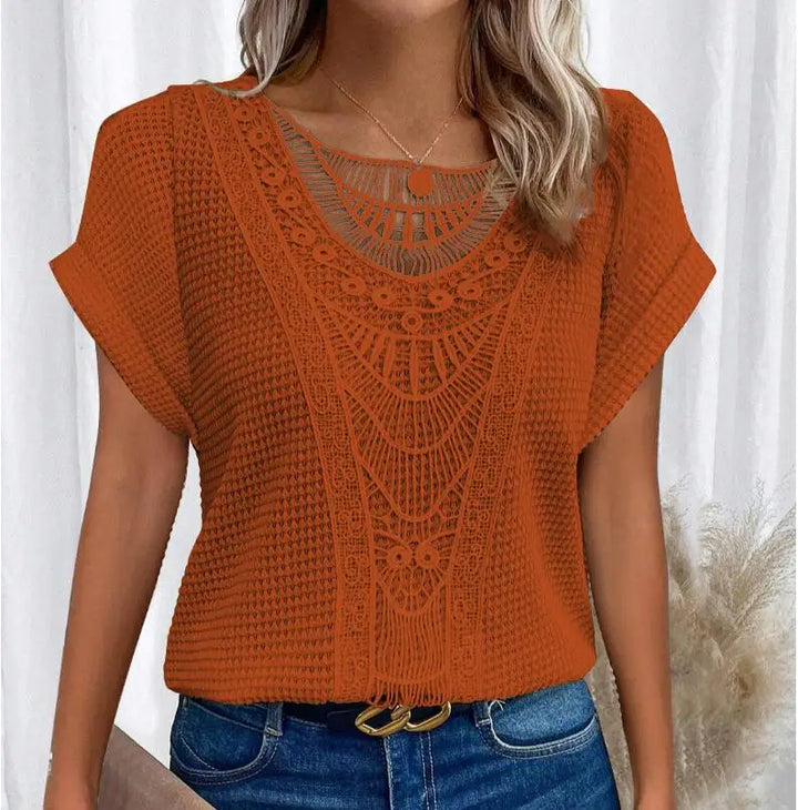 Elica | Round Neck Boho Top