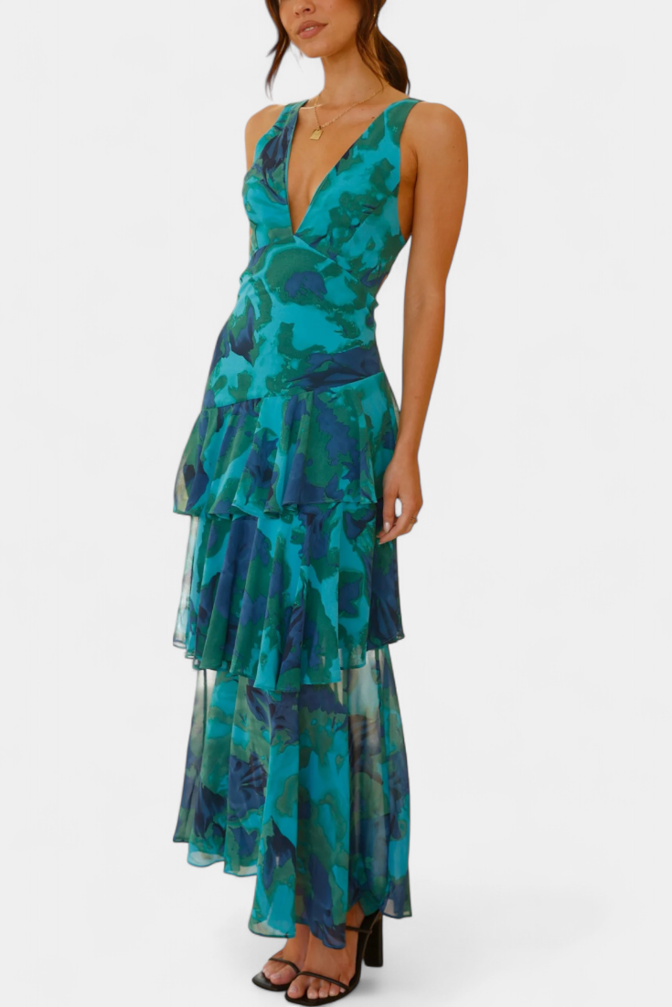 Margareth | Flowy V-Neck Dress
