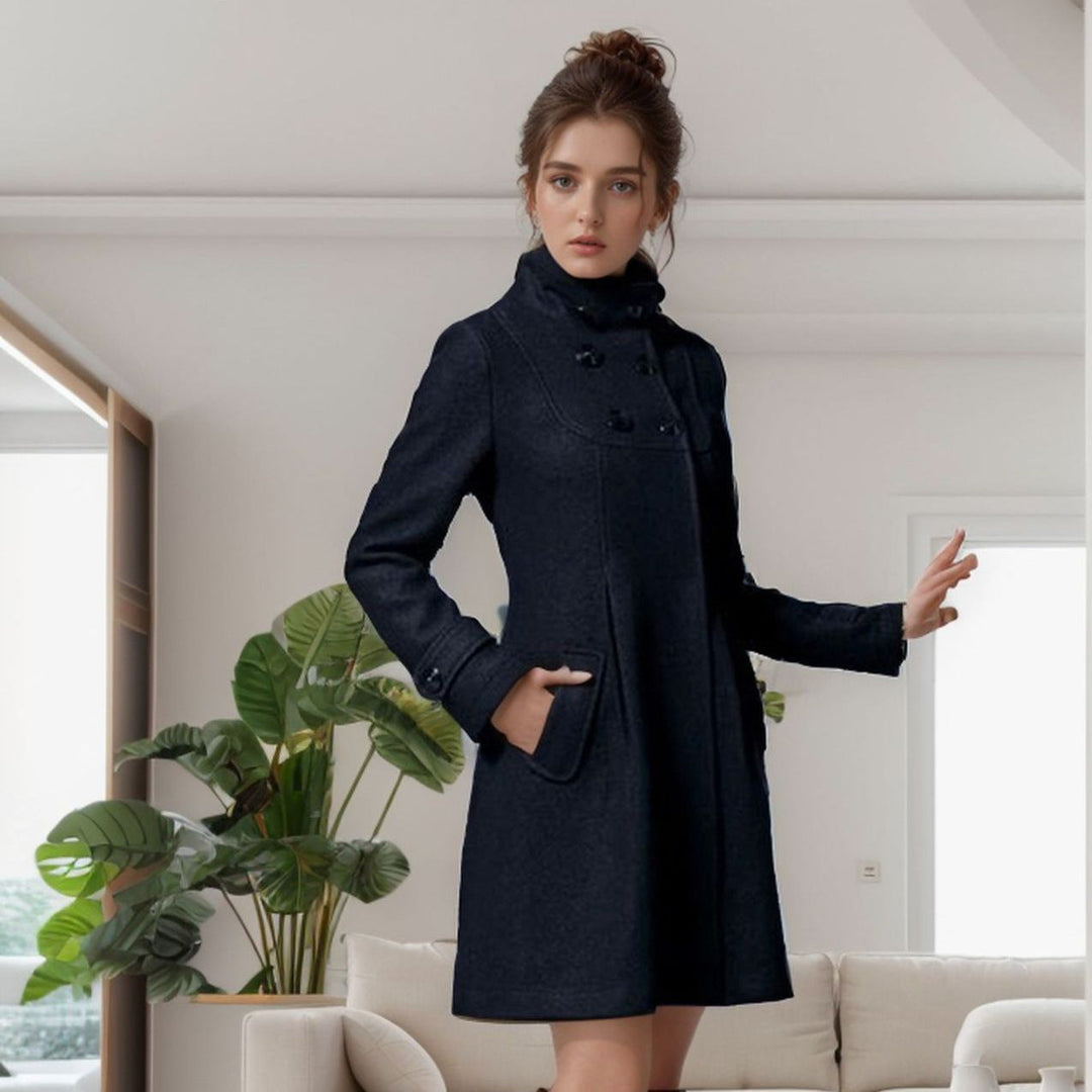 Corinne | Elegant Button-Up Hooded Winter Coat