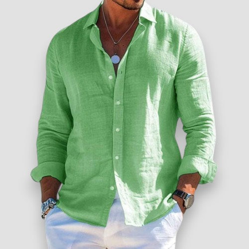 David | Solid Color Buttoned Shirt