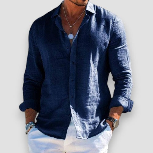David | Solid Color Buttoned Shirt