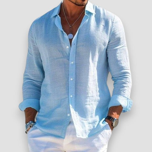 David | Solid Color Buttoned Shirt