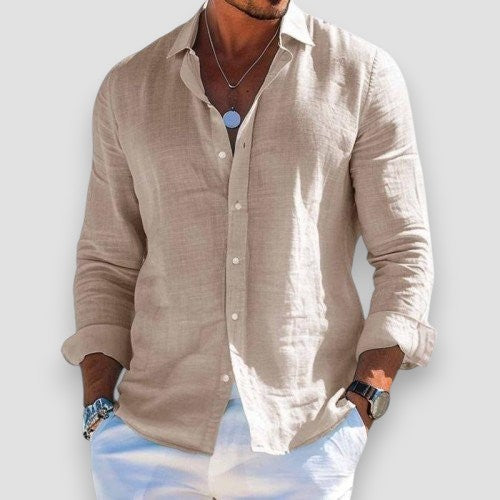 David | Solid Color Buttoned Shirt