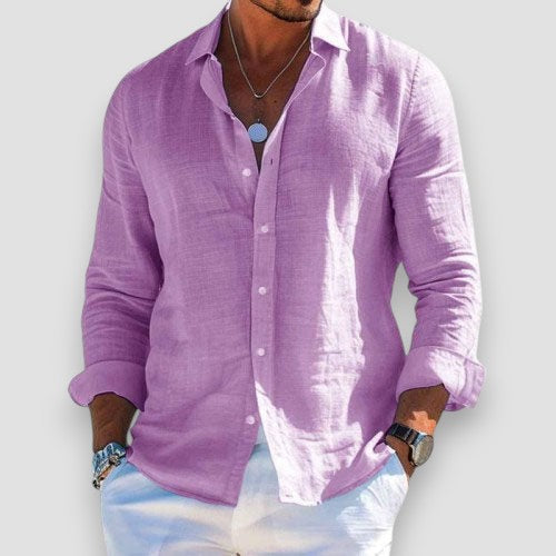 David | Solid Color Buttoned Shirt