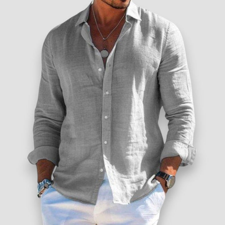 David | Solid Color Buttoned Shirt