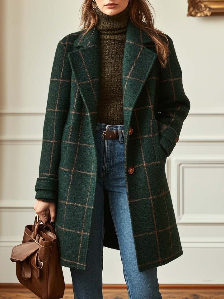 Vivia | Classic Checkered Winter Coat
