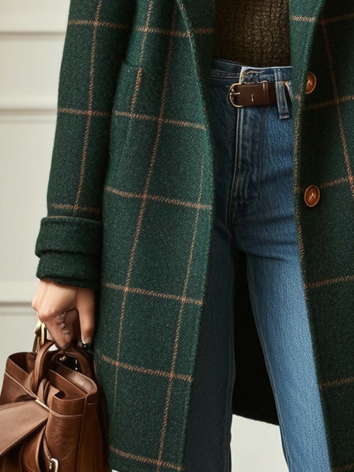 Vivia | Classic Checkered Winter Coat