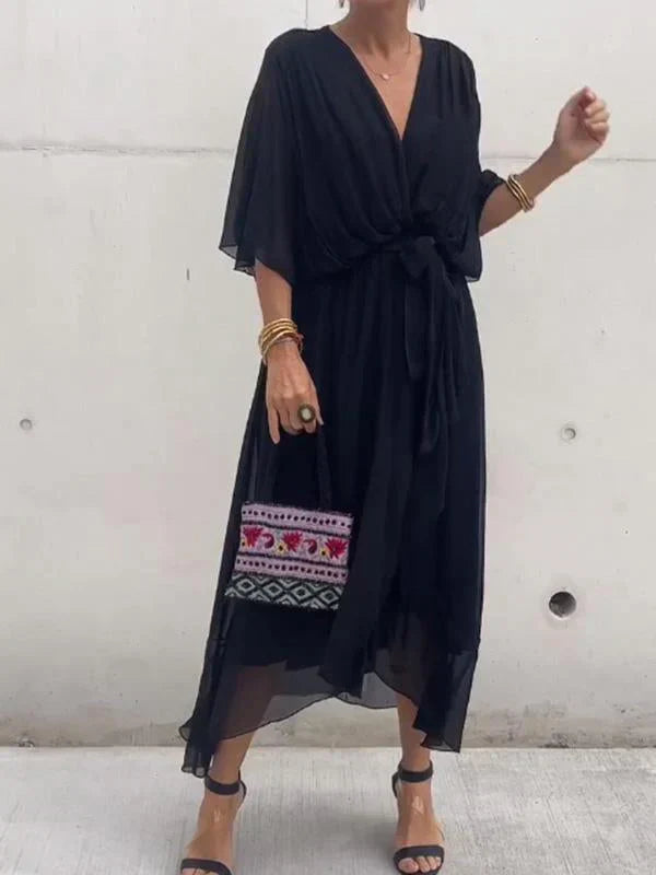 Ramila | Elegant Flowy V-Neck Dress